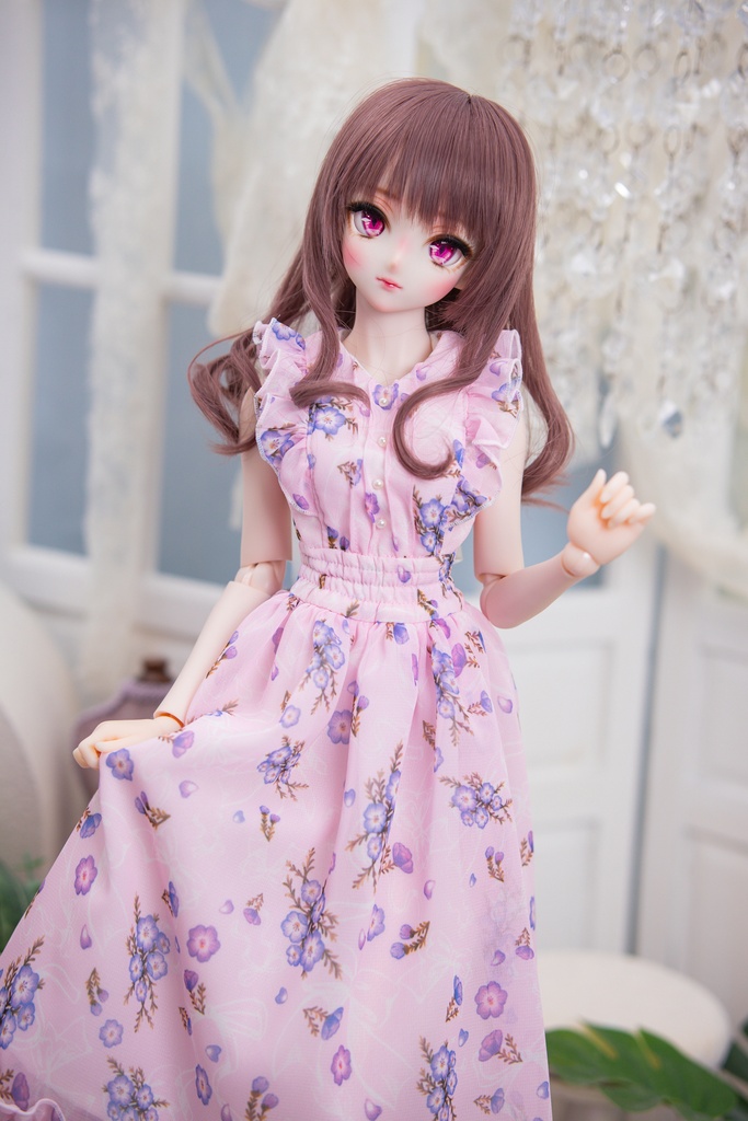 DD(M .L胸)DDS(M .L胸)size ネモフィラリボンワンピースセット