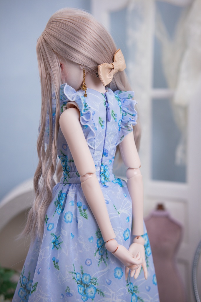 DD(M .L胸)DDS(M .L胸)size ネモフィラリボンワンピースセット