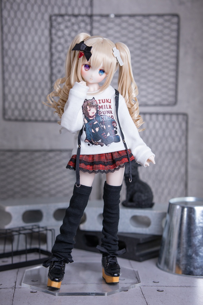MDD（S .M.L胸）もちあし SDM size　パンクネコカットソー