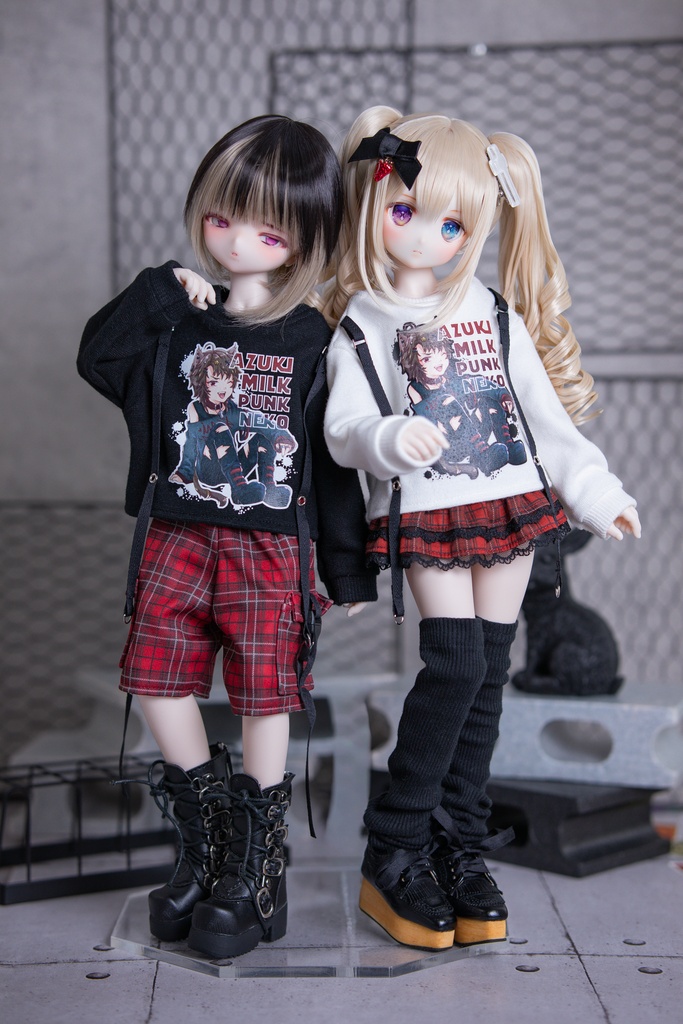 MDD（S .M.L胸）もちあし SDM size　パンクネコカットソー