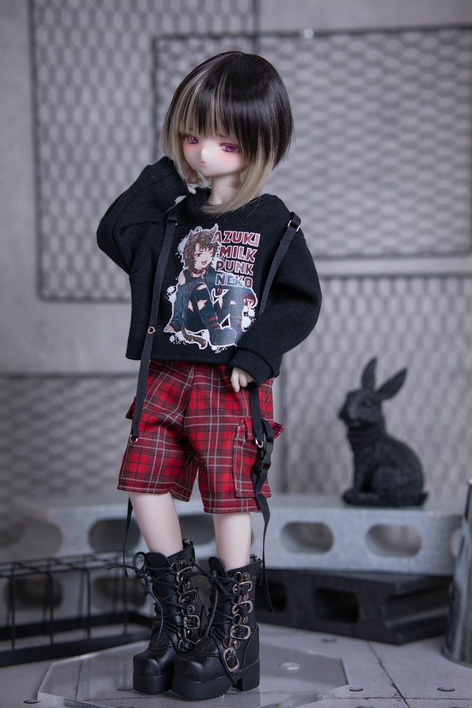 MDD（S .M.L胸）もちあし SDM size　パンクネコカットソー