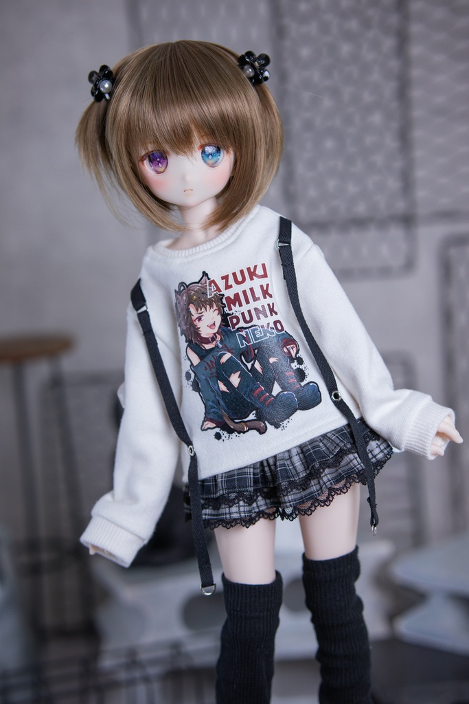 MDD（S .M.L胸）もちあし SDM size　パンクネコカットソー
