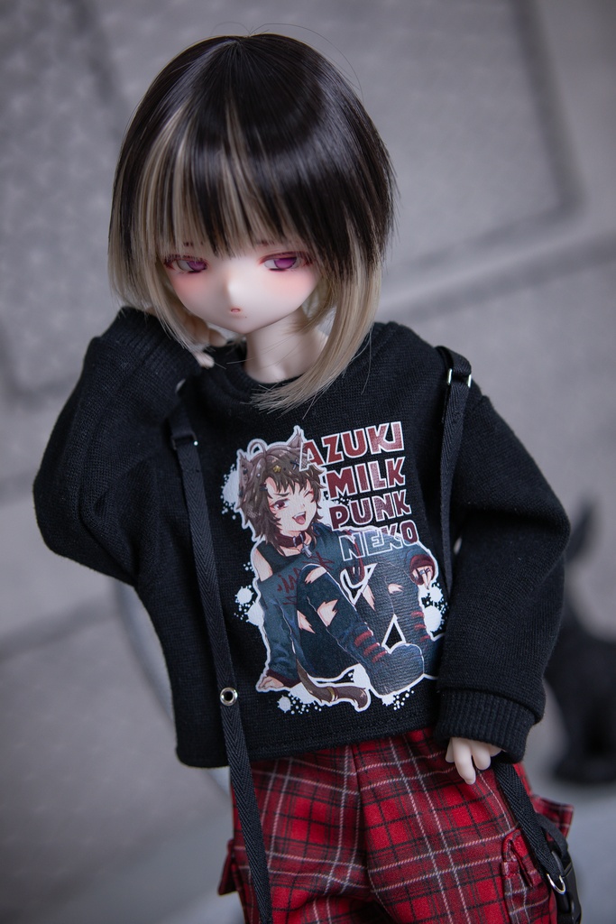 MDD（S .M.L胸）もちあし SDM size　パンクネコカットソー