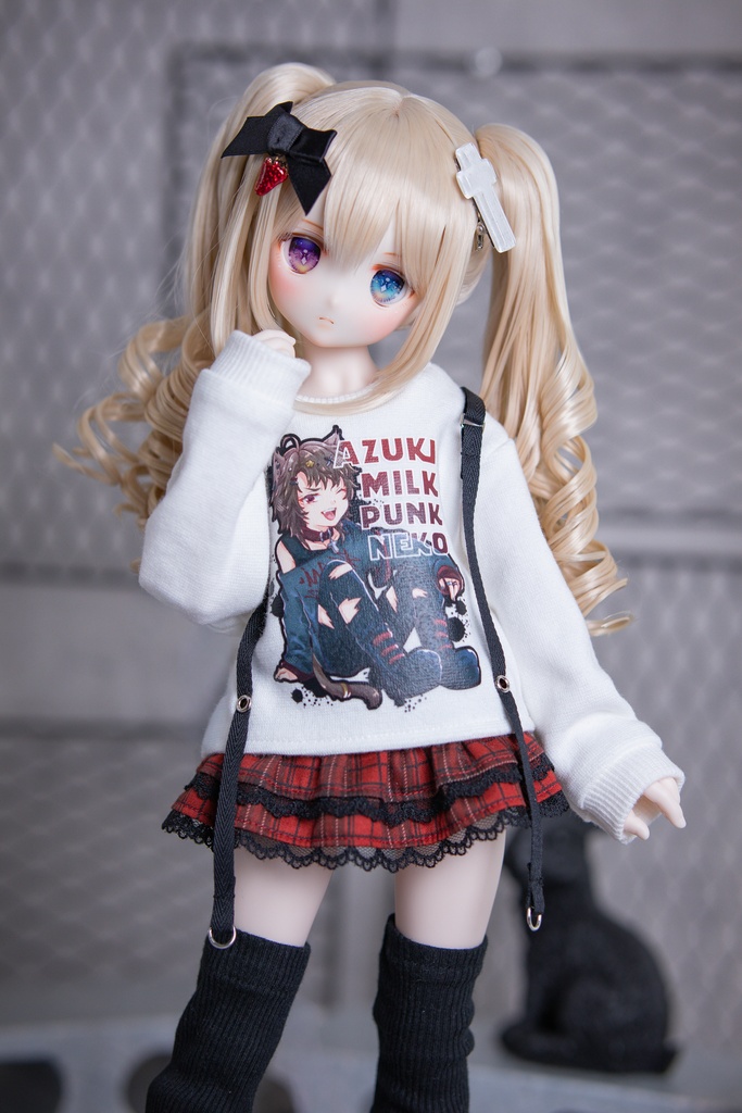 MDD（S .M.L胸）もちあし SDM size　パンクネコカットソー