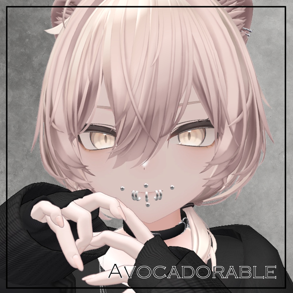 MA対応!顔ピアス9点セット Face Piercing Set For Mao