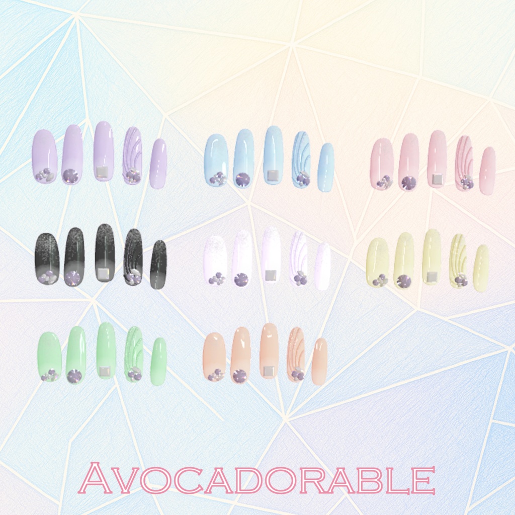 【ルルネ専用】きらきらネイルチップ 全8色 400DLありがとうございます!