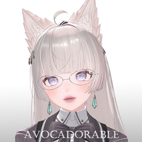 【Sio、Lumina追加対応】Simple Frame(VRC用眼鏡) 【Aluéなど、10アバター対応】