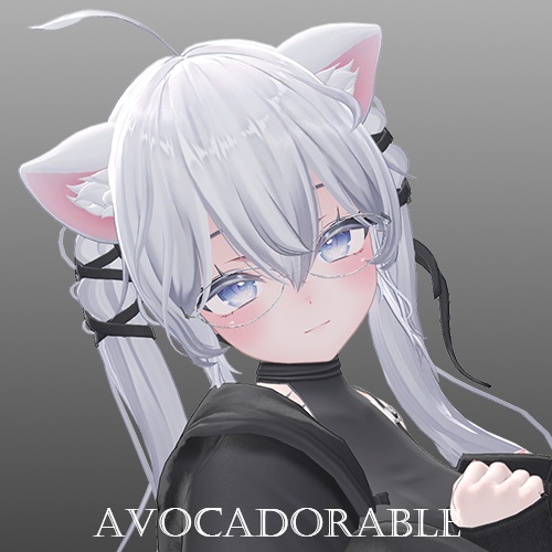 【Sio、Lumina追加対応】Simple Frame(VRC用眼鏡) 【Aluéなど、10アバター対応】