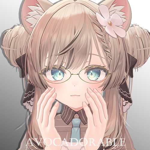 【Lumia追加対応】Simple Frame(VRC用眼鏡) 【Aluéなど、8アバター対応】