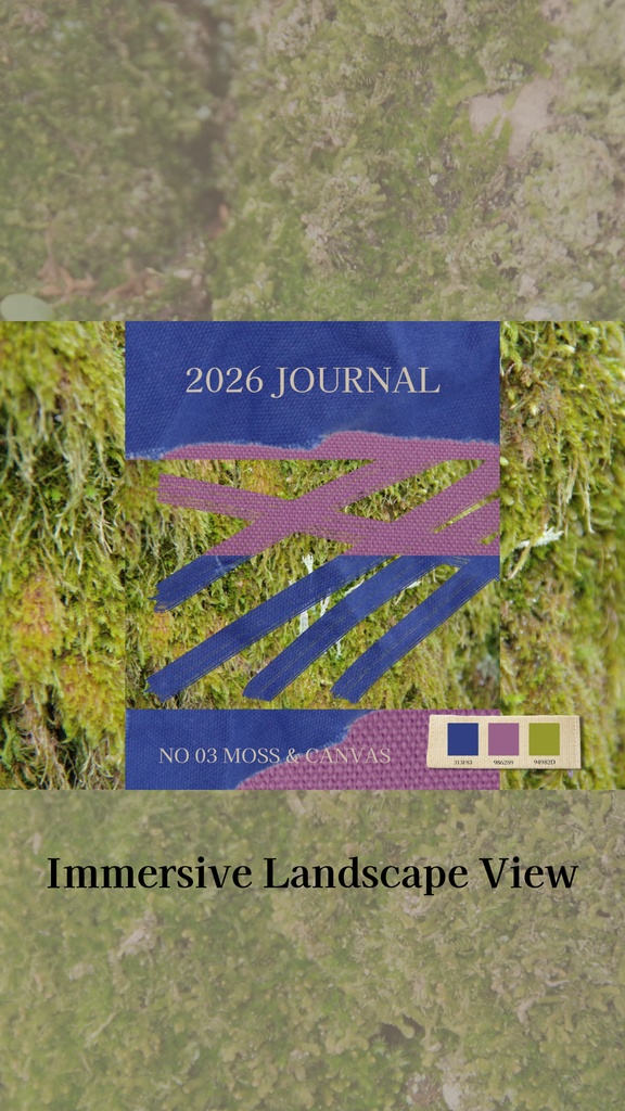 【デジタル手帳カバー】NO.03 INDIGO & MAUVE / MOSS | 都会的な帆布の質感(Goodnotes対応)