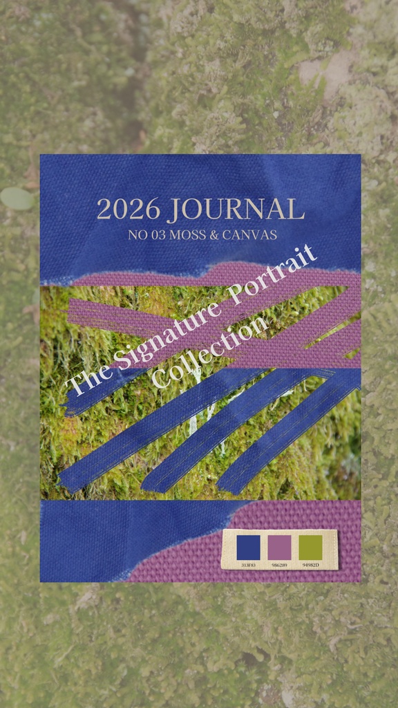 【デジタル手帳カバー】NO.03 INDIGO & MAUVE / MOSS | 都会的な帆布の質感(Goodnotes対応)