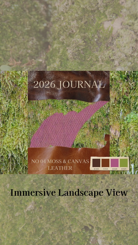【デジタル手帳カバー】NO.04 LEATHER & MOSS | 職人が選ぶ本革の質感(Goodnotes対応)