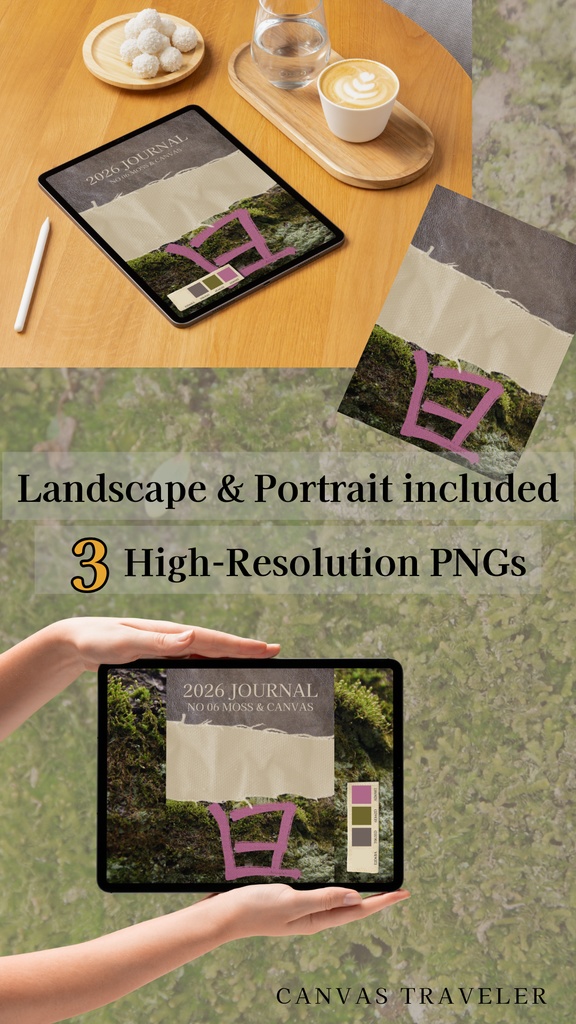 【デジタル手帳カバー】NO.06 GREY LEATHER & ECRU | 渋みと遊び心のテクスチャ(Goodnotes対応)