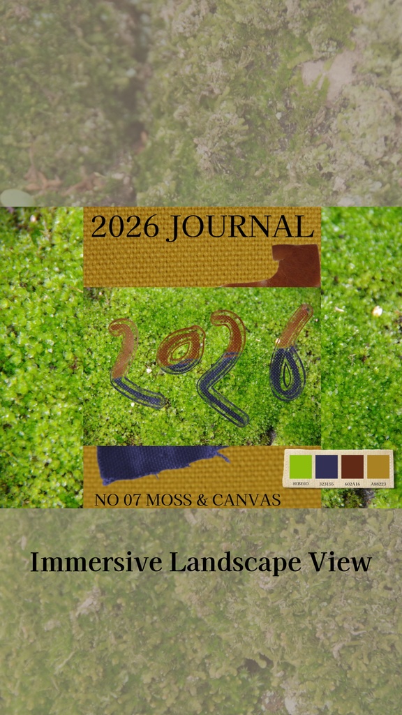 【デジタル手帳カバー】NO.07 JOURNAL 2026 | 旅する帆布と苔のテクスチャ(Goodnotes対応)