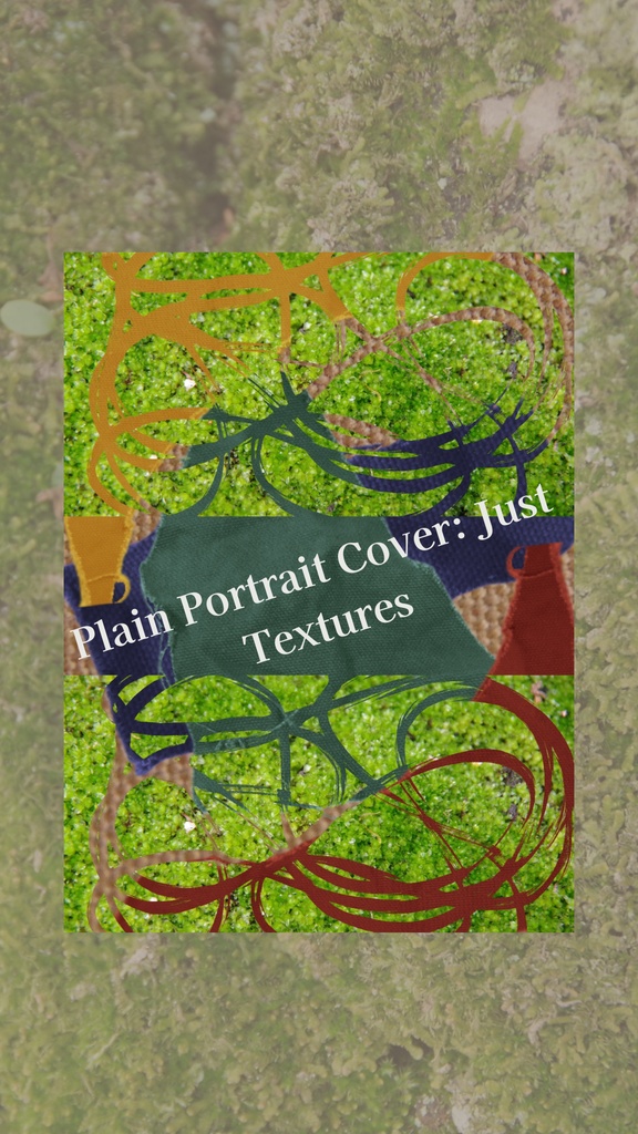 【デジタル手帳カバー】NO.08 LAYERS & MOSS | 躍動する帆布のコラージュ(Goodnotes対応)