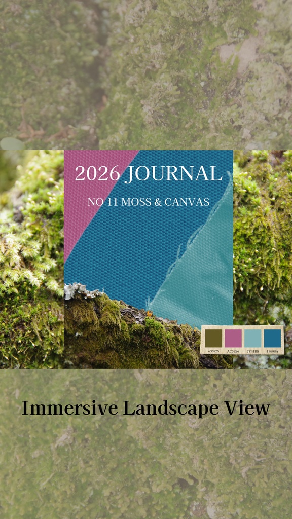 【デジタル手帳カバー】NO.11 TRICOLOR & MOSS | 鮮やかな帆布の切り替え(Goodnotes対応)