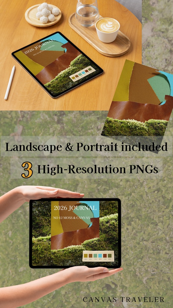 【デジタル手帳カバー】NO.12 HARMONY | 職人が紡ぐ革と帆布の重なり(Goodnotes対応)