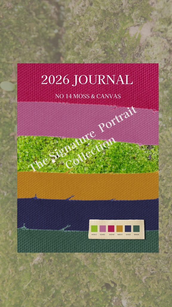 【デジタル手帳カバー】NO.14 STRIPE PATCHWORK | 五色の帆布と苔の層(Goodnotes対応)