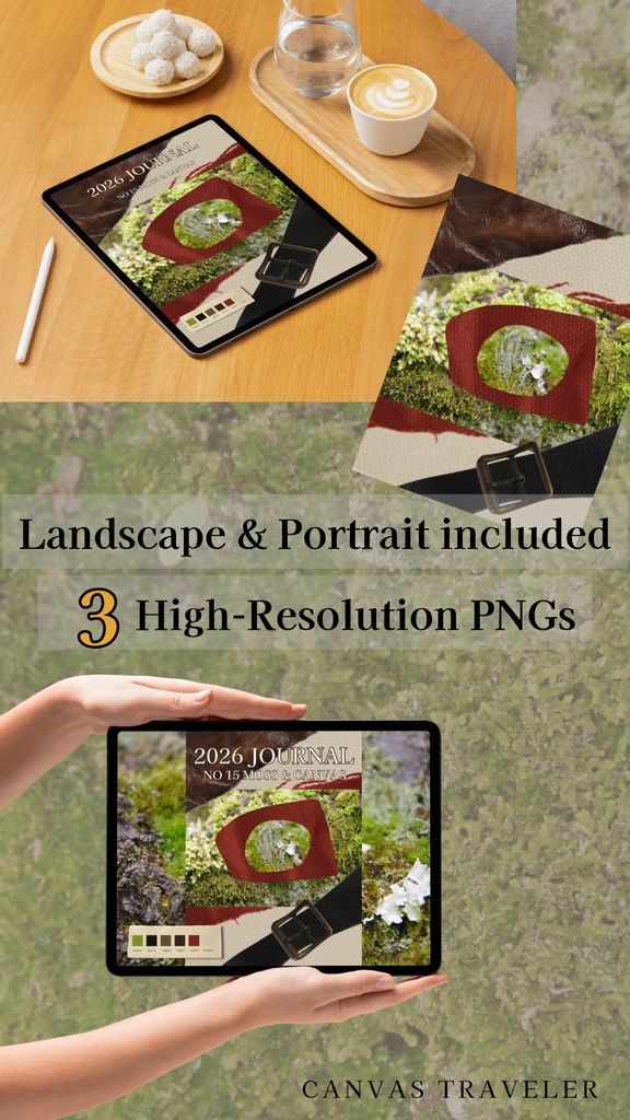 【デジタル手帳カバー】NO.15 BELT & BUCKLE | 旅する道具としての手触り(Goodnotes対応)