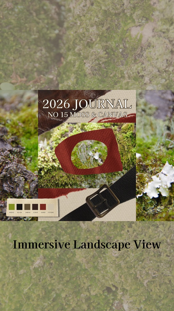 【デジタル手帳カバー】NO.15 BELT & BUCKLE | 旅する道具としての手触り(Goodnotes対応)