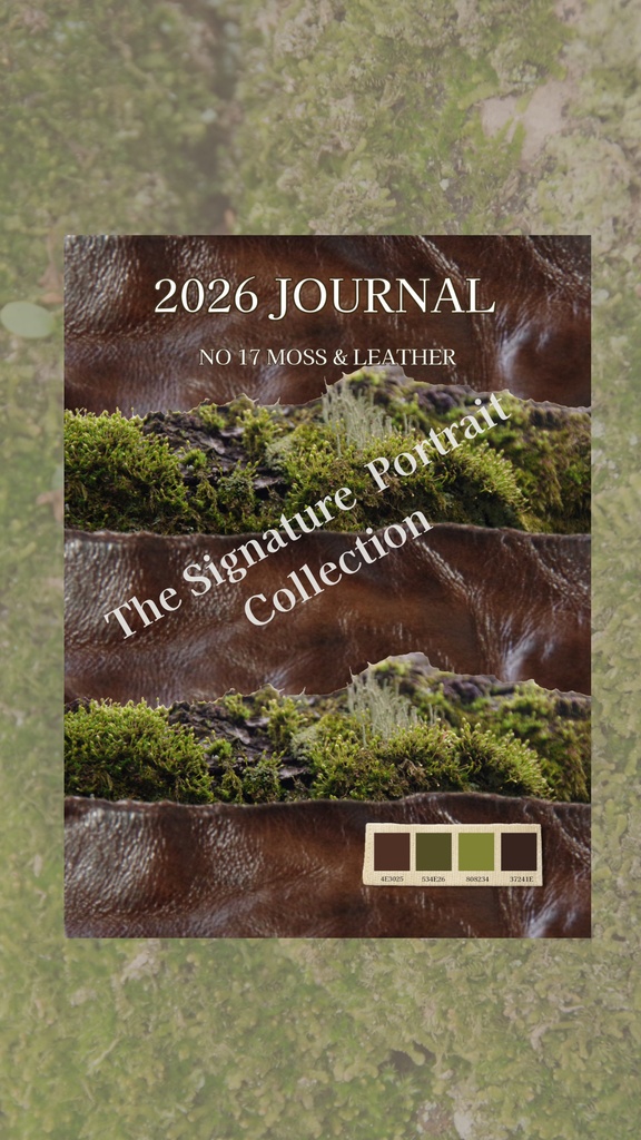 【デジタル手帳カバー】NO.17 MOSS & LEATHER | 地層のように重なる革の記憶(Goodnotes対応)