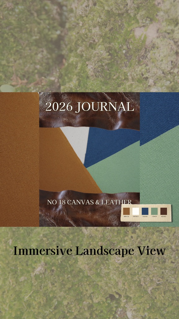 【デジタル手帳カバー】NO.18 CANVAS & LEATHER | 職人が選ぶ三色の帆布と革(Goodnotes対応)