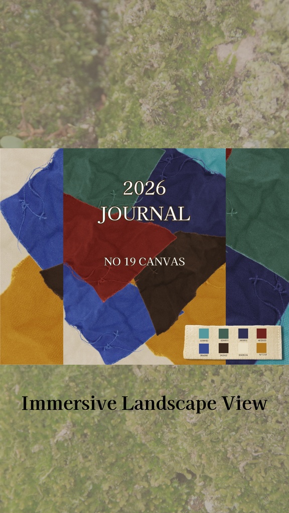 【デジタル手帳カバー】NO.19 CANVAS PATCHWORK | 職人の指先が綴る帆布のコラージュ(Goodnotes対応)