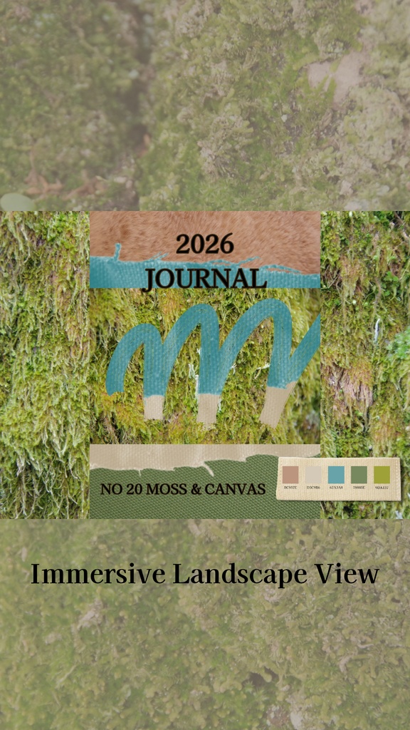 【デジタル手帳カバー】NO.20 MOSS BREEZE | 帆布が描く自由な軌跡(Goodnotes対応)