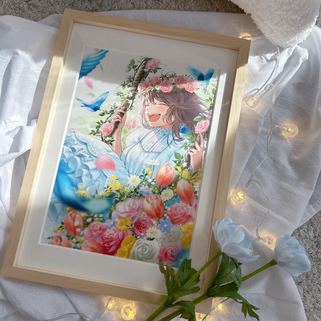額装作品『spring!spring!!spring!!!』