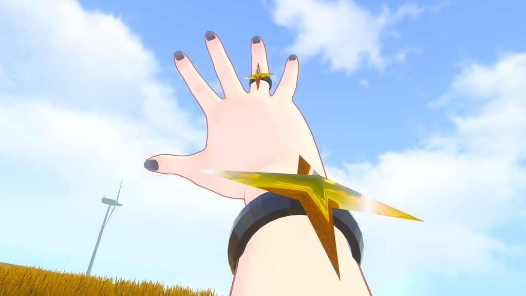 【VRChat想定】ゴールドリング