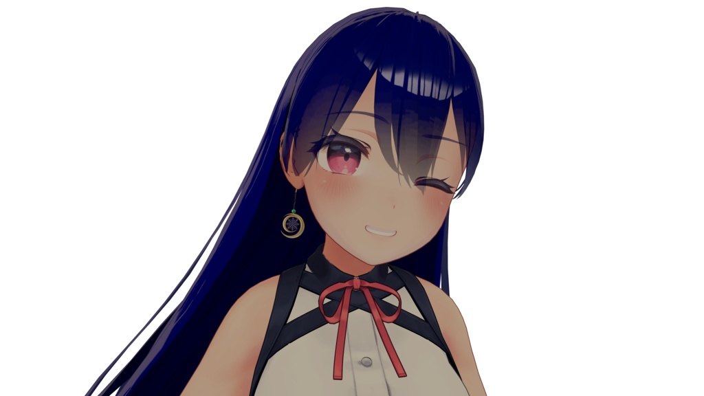 【VRChat想定】結晶イヤリング