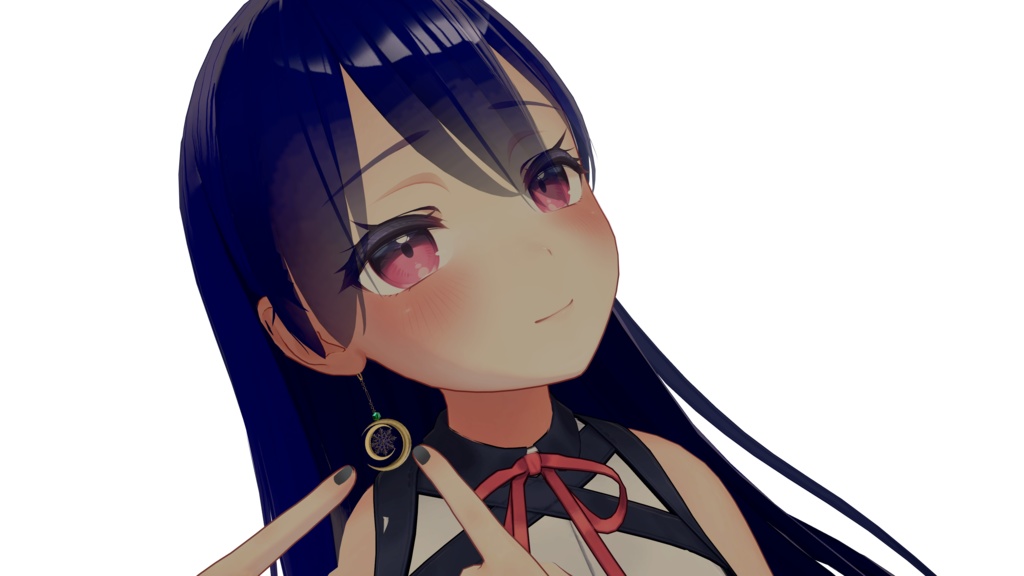 【VRChat想定】結晶イヤリング