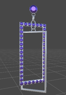 【VRChat想定】スクエアピアス