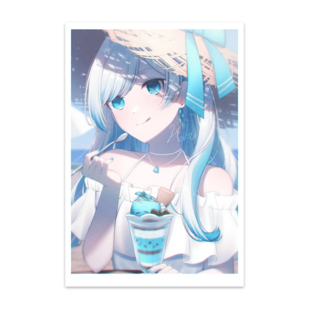 ポストカード　チョコミントちゃん
