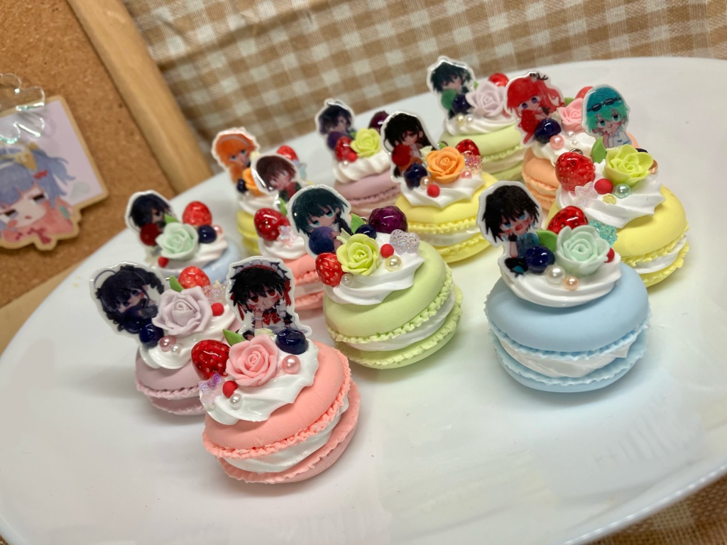 マカロンチャームキーホルダー