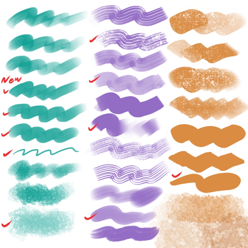 【無料DL有】procreate/筆塗りセット