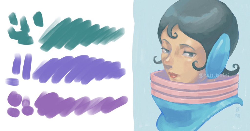 【無料DL有】procreate/筆塗りセット