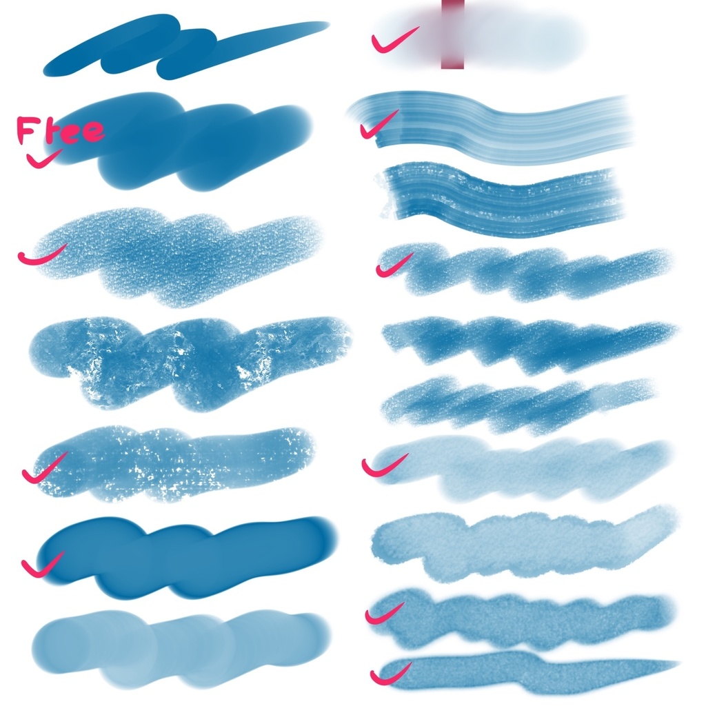 【無料DL有】procreate/無圧ブラシセット