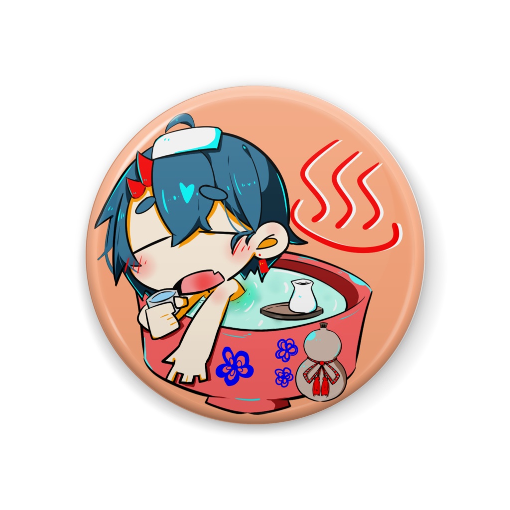 【よさかさよ】のぼせよさか【缶バッジ】