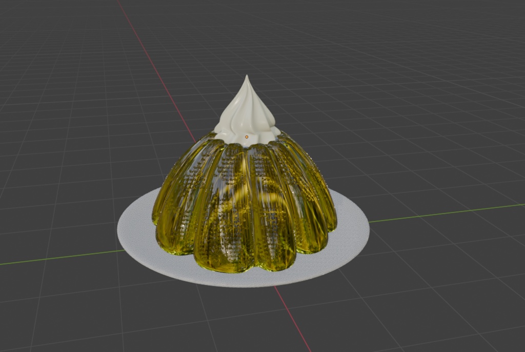 ゼリー（クリーム付き）3Dモデル