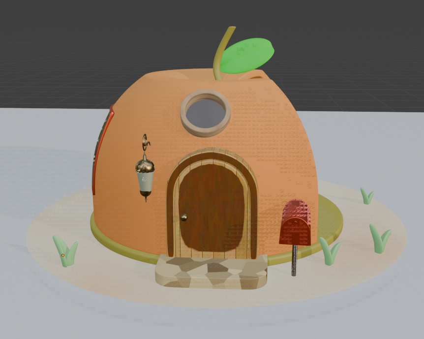 りんご型ハウス 3Dモデル