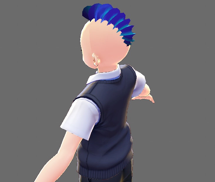 mohawk spiral hair  モホーク