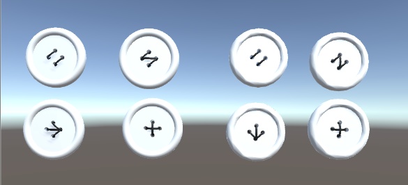 4つ穴ぼたん(3Dモデル)