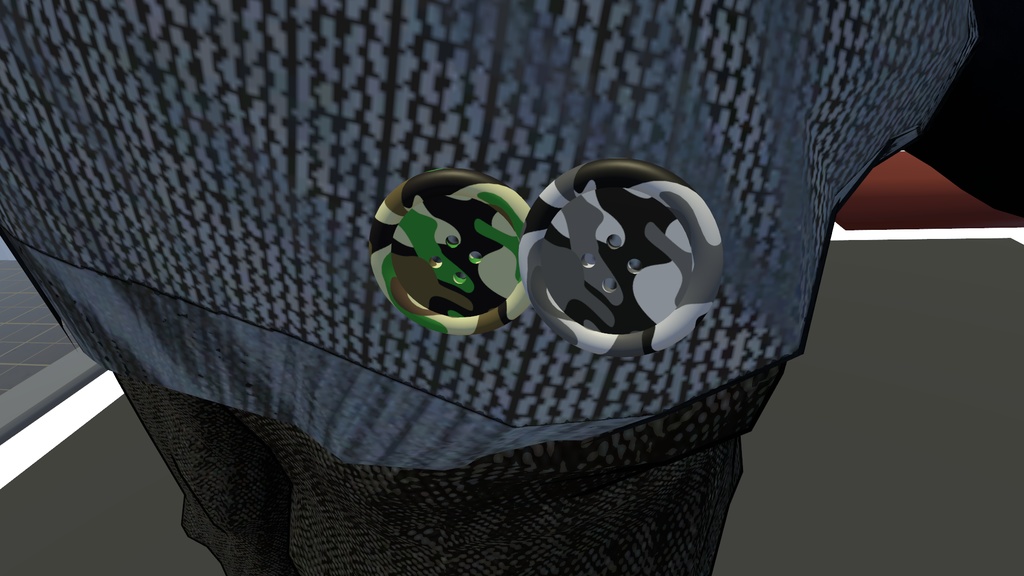 4つ穴ぼたん(3Dモデル)