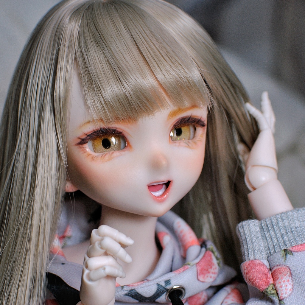 【Mecchori.】 DDH-10(SW肌)カスタムヘッド+ハンドメイドレジンアイ (ちなつ)#015