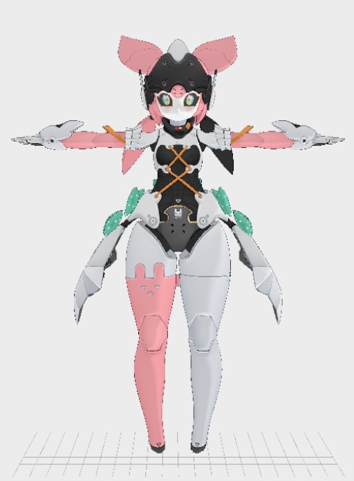 Aria Robot VRM,Vroid,PMX MMD Download - mikelx3d - 2/4