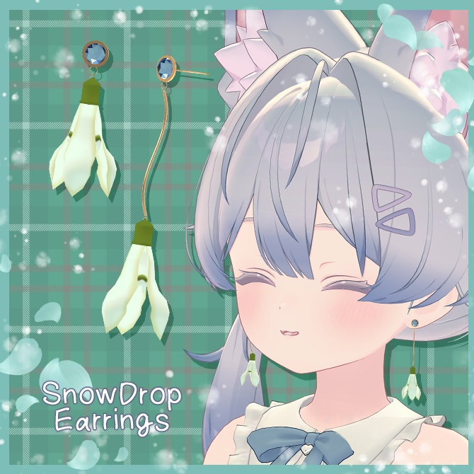 【Free/無料】SnowDropEarrings