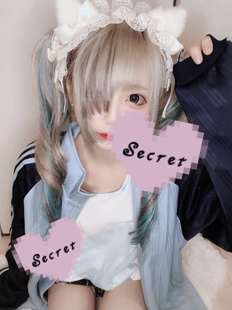 水色ファッション猫耳チェキ