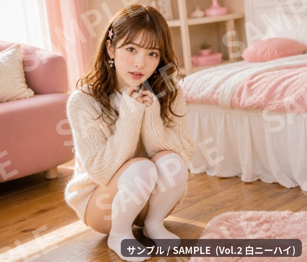 のあの足元コレクション Vol.2 - 白ニーハイ 30枚 - Noa's Footwear Collection Vol.2 - White Knee-Highs (30 images)