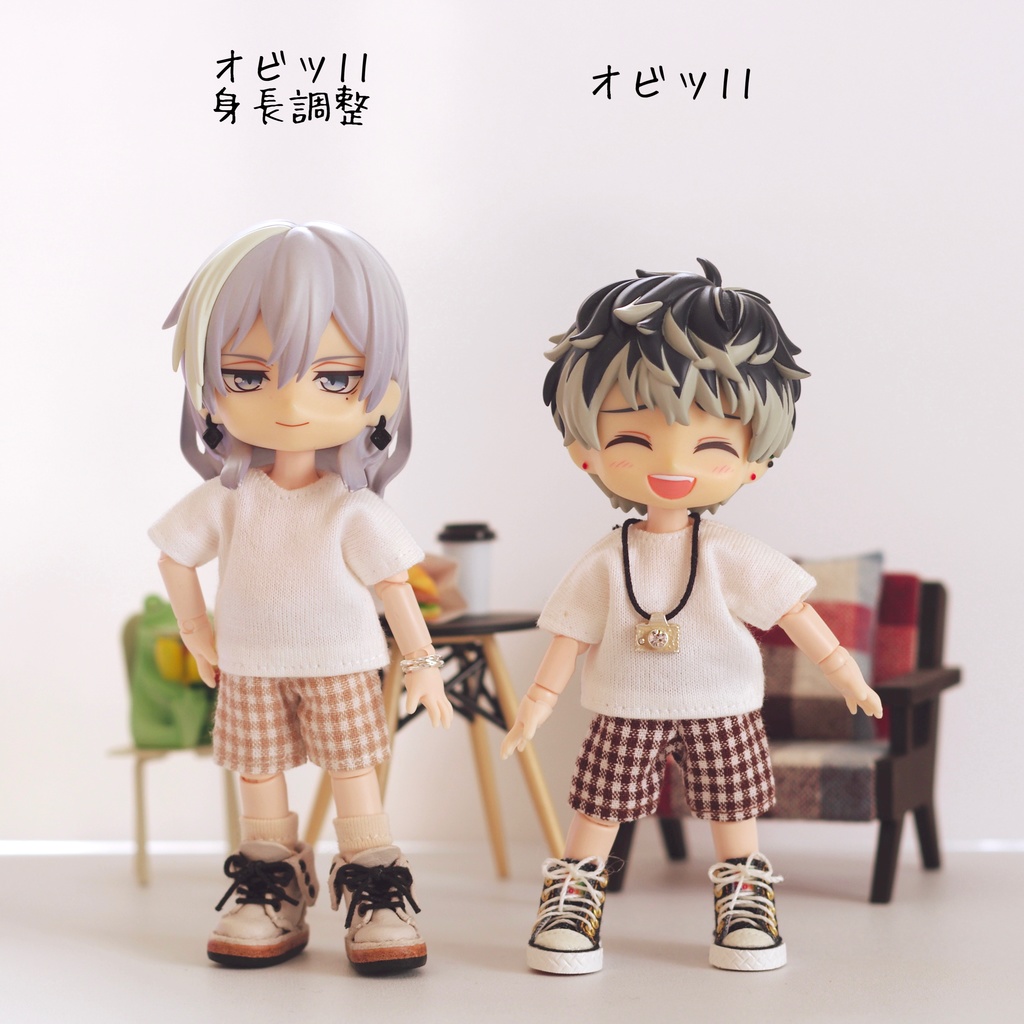 チェックショートパンツ/オビツ11・ねんどろいどどーる